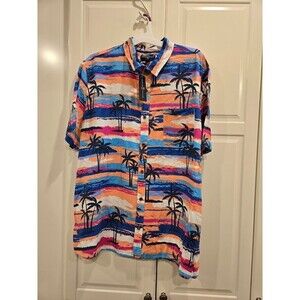 Margaritaville Men's 100% Rayon Tropical Button Down Shirt Size XL NWT